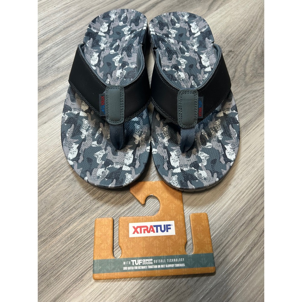 Xtratuf Mens Auna Sandal Stormy Blue Camo Synthetic 8 Blue Camo Slip Resistant